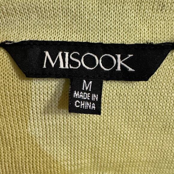 Misook Geometric Knit Blazer Green Size Medium - Picture 6 of 6